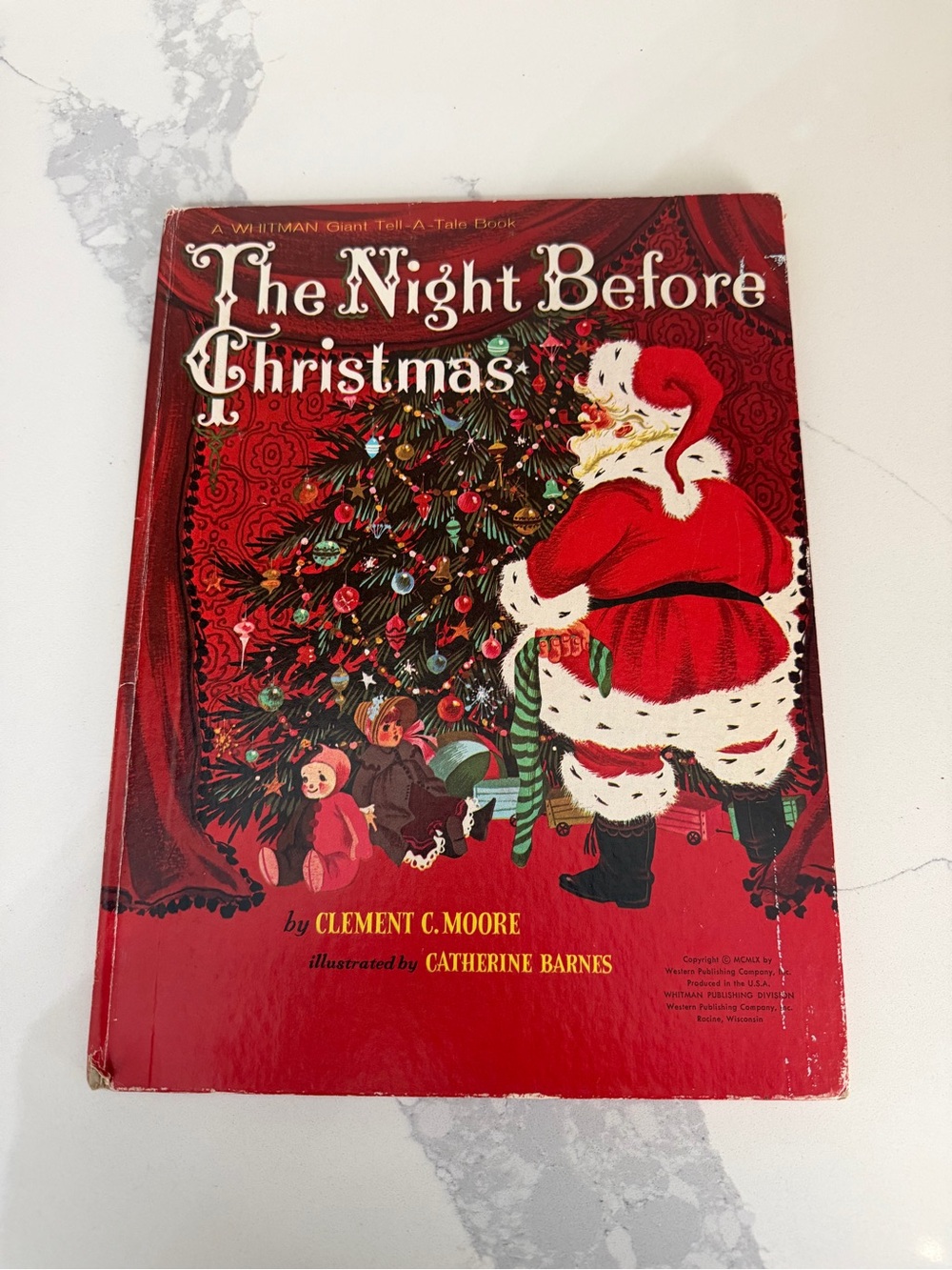 Vintage 1960s The Night Before Christmas by Clement C. Moore Giant Tell-a-Tale